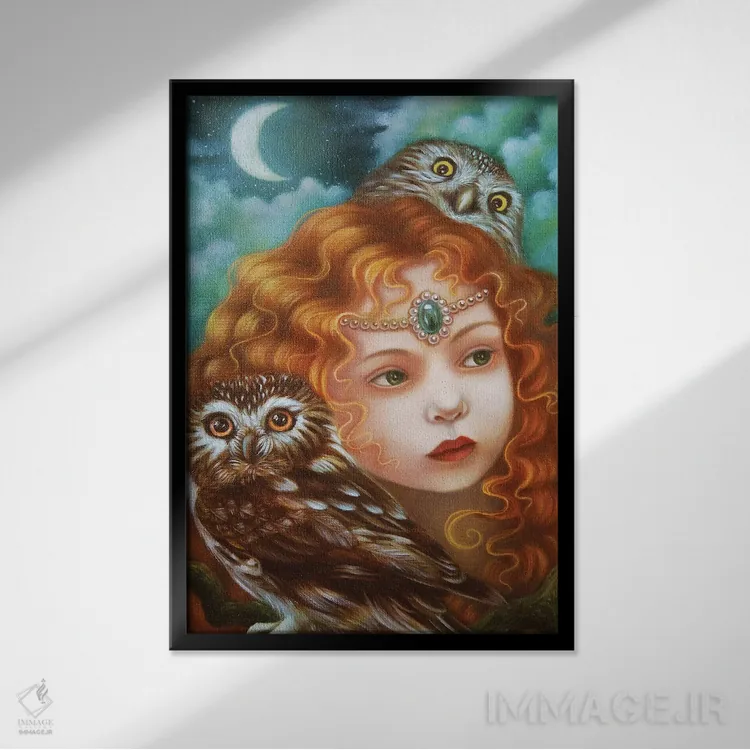 تابلو دکوراتیو مرلنا اثر کارلا سکو - نمای قابدار مشکی