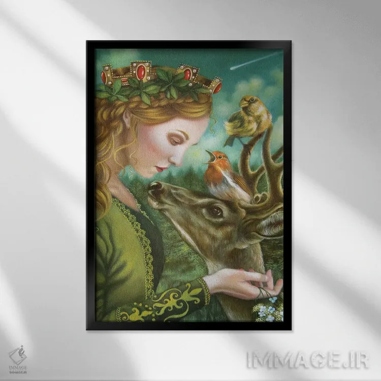 تابلو دکوراتیو کاترین اثر کارلا سکو - نمای قابدار مشکی