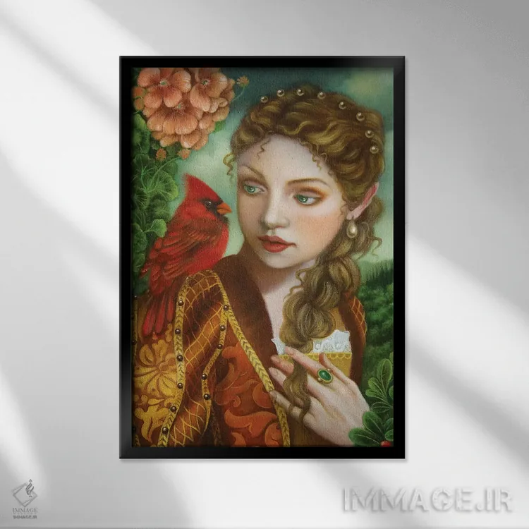 تابلو دکوراتیو الیزابت اثر کارلا سکو - نمای قابدار مشکی