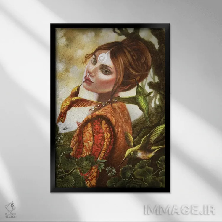 تابلو دکوراتیو ایزابلا اثر کارلا سکو - نمای قابدار مشکی