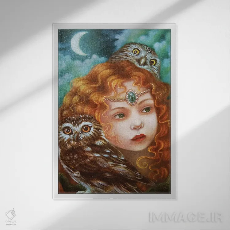 تابلو دکوراتیو مرلنا اثر کارلا سکو - نمای قابدار سفید