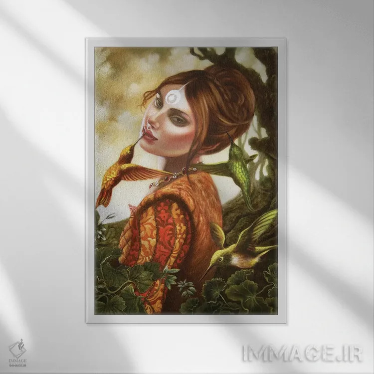 تابلو دکوراتیو ایزابلا اثر کارلا سکو - نمای قابدار سفید