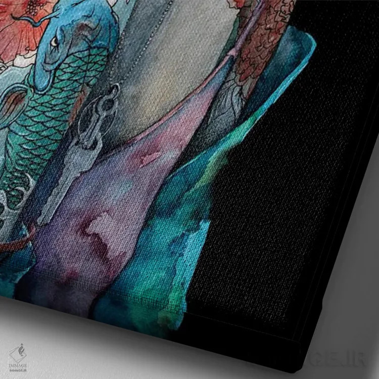 تابلو دکوراتیو خاطرات نیمه شب اثر کریس جیمز - نمای نزدیک بافت بوم