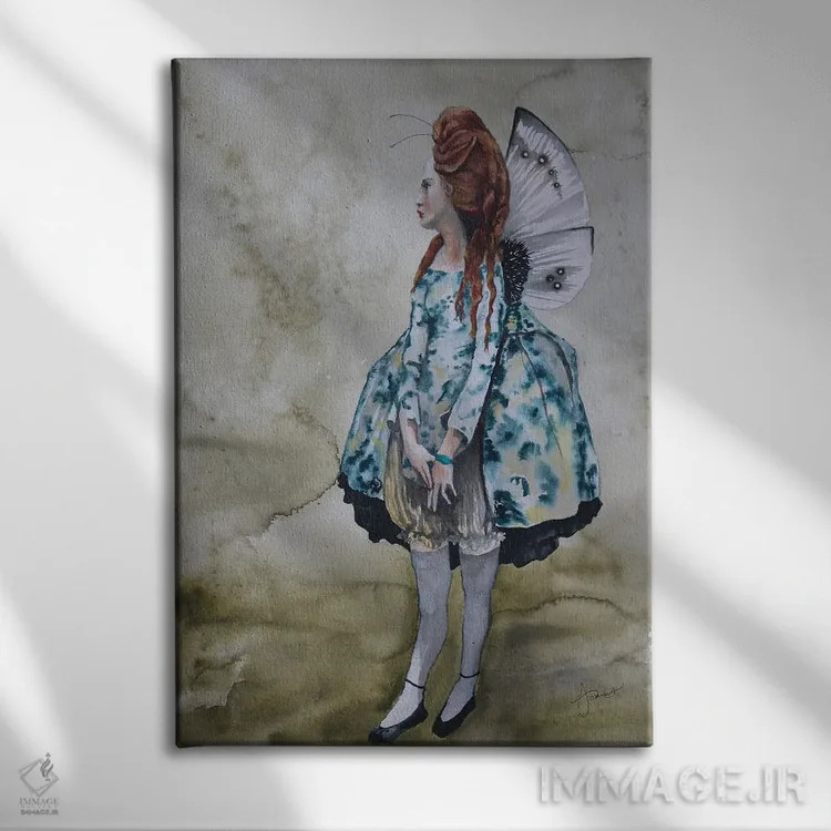 تابلو دکوراتیو آریل اثر کریس جیمز - نمای روبهرو روی دیوار