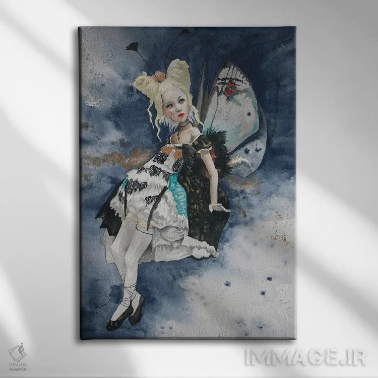 تابلو دکوراتیو کریستین اثر کریس جیمز - نمای روبهرو روی دیوار