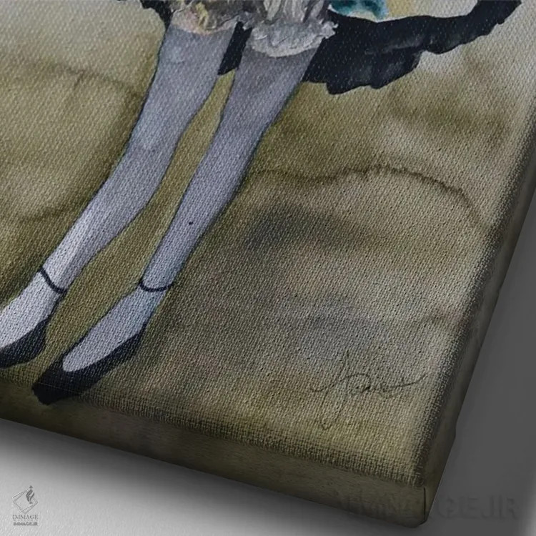 تابلو دکوراتیو آریل اثر کریس جیمز - نمای نزدیک بافت بوم