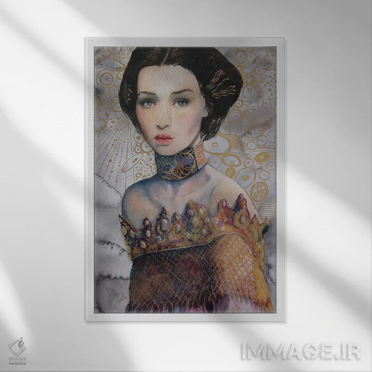 تابلو دکوراتیو ادل اثر کریس جیمز - نمای قابدار سفید