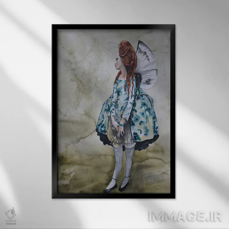 تابلو دکوراتیو آریل اثر کریس جیمز - نمای قابدار مشکی