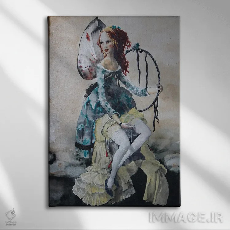 تابلو دکوراتیو ساندرا اثر کریس جیمز - نمای روبهرو روی دیوار