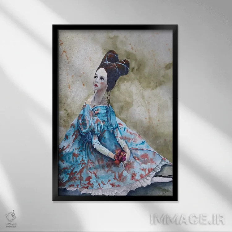 تابلو دکوراتیو رجینا اثر کریس جیمز - نمای قابدار مشکی