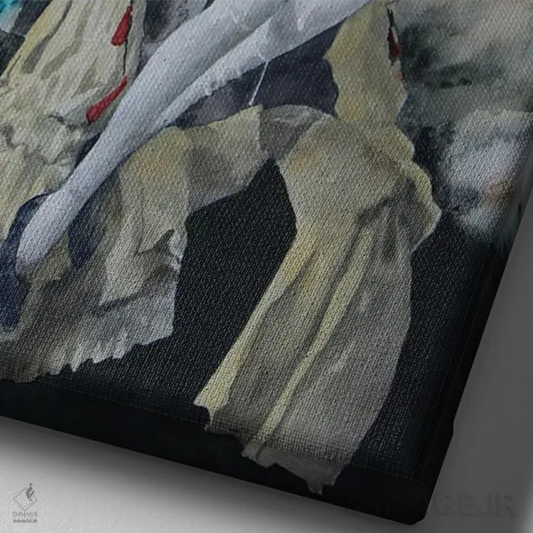 تابلو دکوراتیو ساندرا اثر کریس جیمز - نمای نزدیک بافت بوم