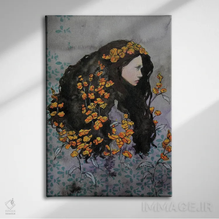 تابلو دکوراتیو پاییز اثر کریس جیمز - نمای روبهرو روی دیوار