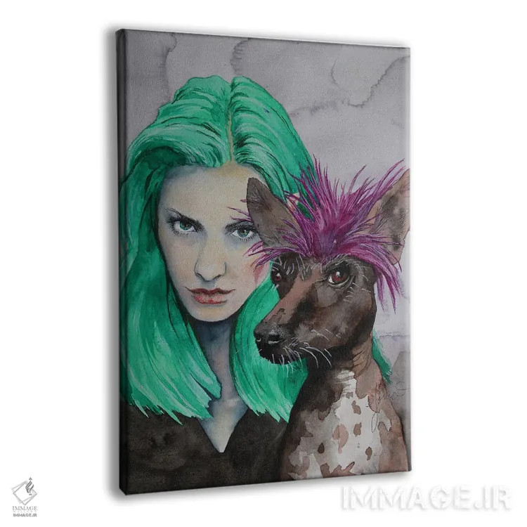 تابلو دکوراتیو سگ پانک راک اثر کریس جیمز - نمای پرسپکتیو محصول