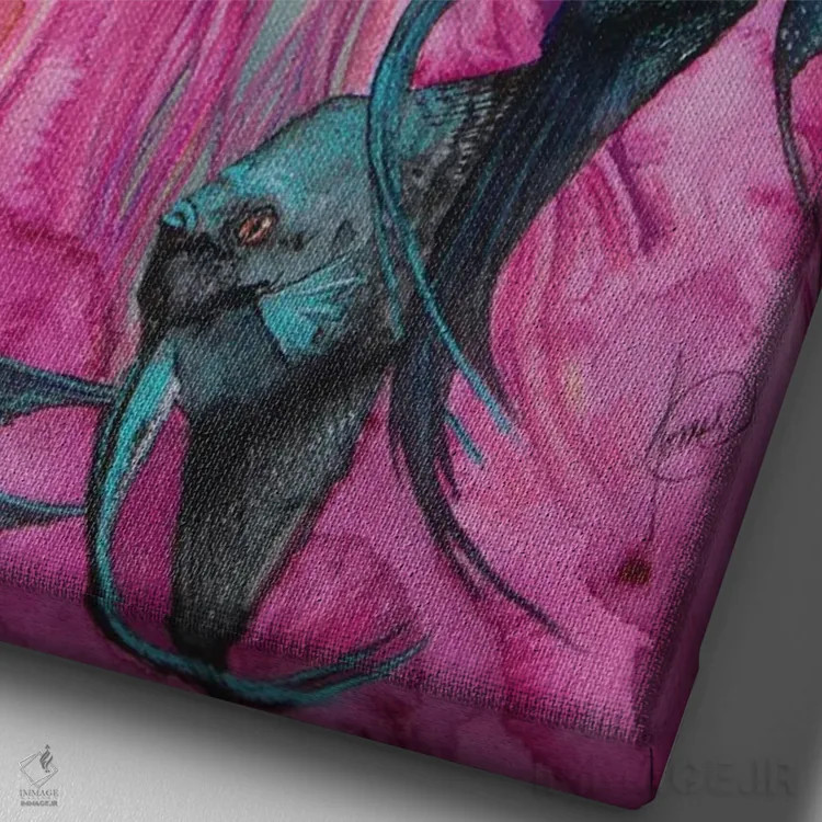 تابلو دکوراتیو لیندسی اثر کریس جیمز - نمای نزدیک بافت بوم