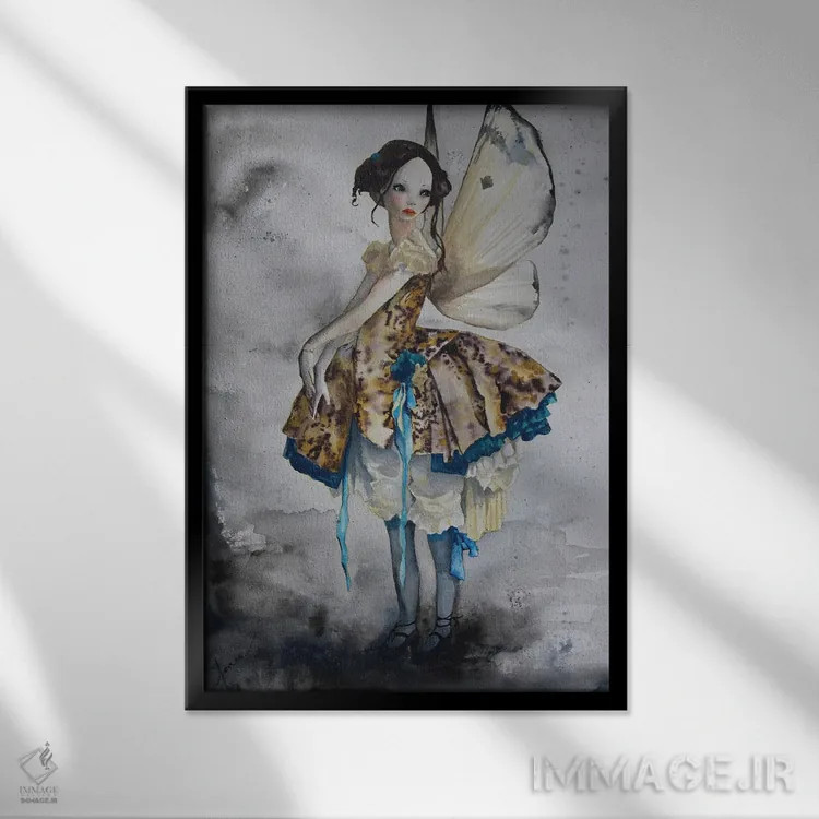 تابلو دکوراتیو فرن اثر کریس جیمز - نمای قابدار مشکی