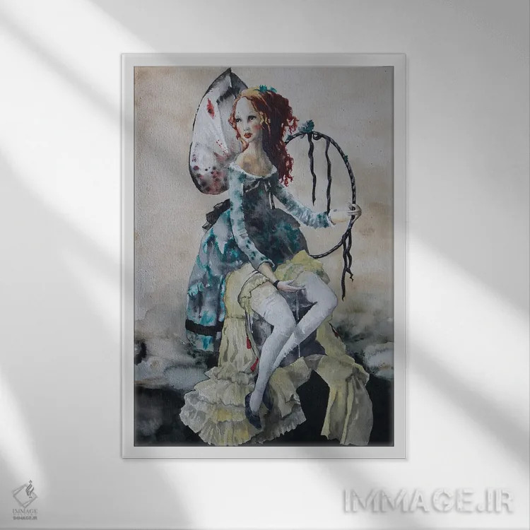 تابلو دکوراتیو ساندرا اثر کریس جیمز - نمای قابدار سفید