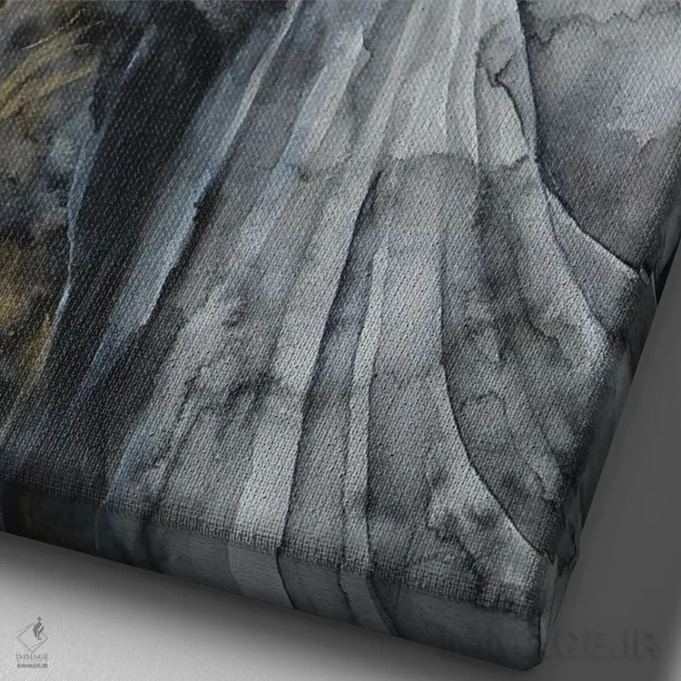 تابلو دکوراتیو منجمد اثر کریس جیمز - نمای نزدیک بافت بوم