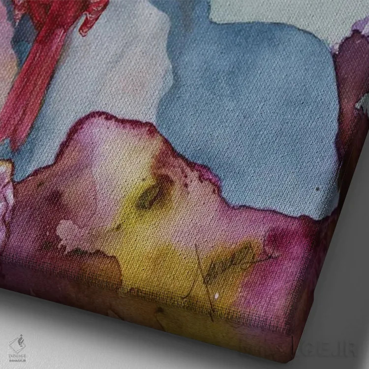 تابلو دکوراتیو روزا اثر کریس جیمز - نمای نزدیک بافت بوم