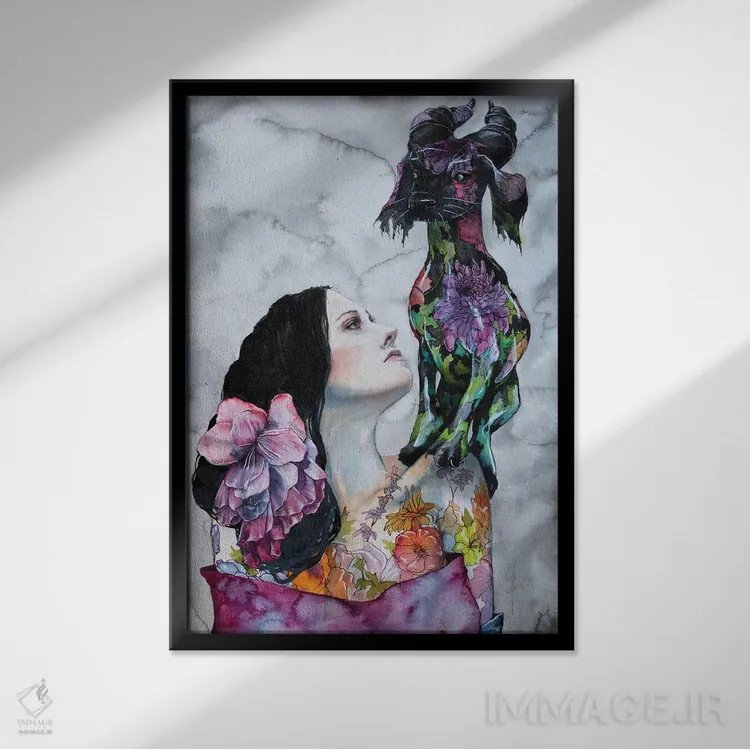 تابلو دکوراتیو بتنی و بارتولومئو اثر کریس جیمز - نمای قابدار مشکی