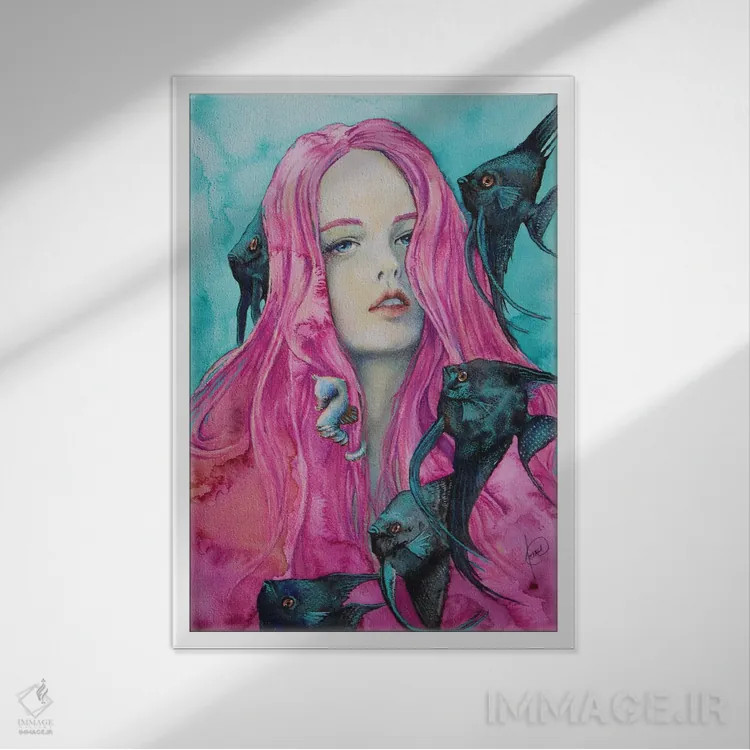 تابلو دکوراتیو لیندسی اثر کریس جیمز - نمای قابدار سفید