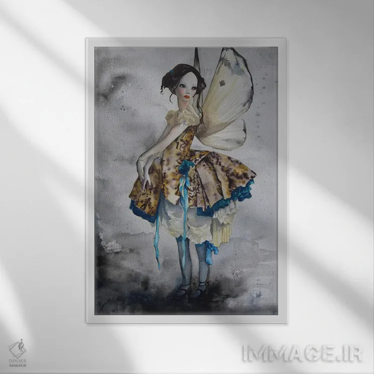 تابلو دکوراتیو فرن اثر کریس جیمز - نمای قابدار سفید