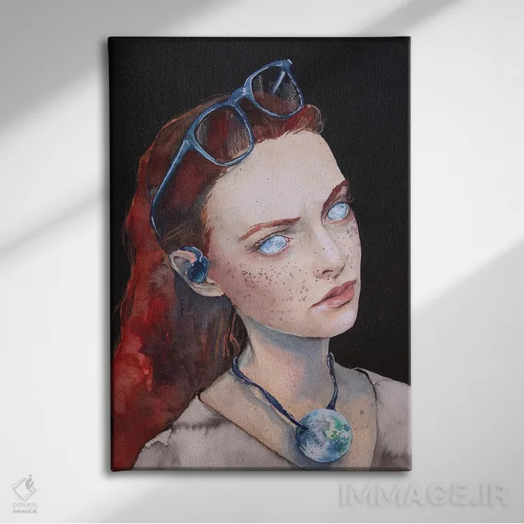 تابلو دکوراتیو متوسط اثر کریس جیمز - نمای روبهرو روی دیوار