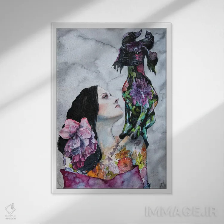 تابلو دکوراتیو بتنی و بارتولومئو اثر کریس جیمز - نمای قابدار سفید