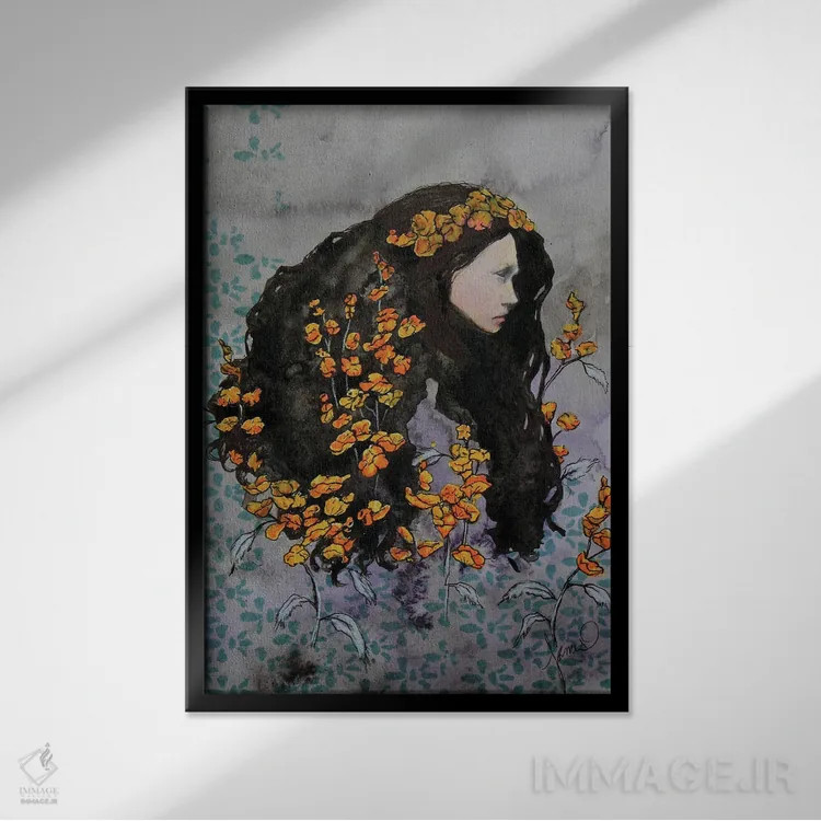 تابلو دکوراتیو پاییز اثر کریس جیمز - نمای قابدار مشکی