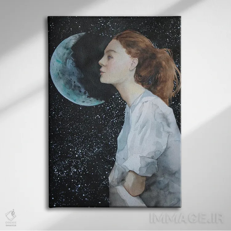 تابلو دکوراتیو رویاهای ماه اثر کریس جیمز - نمای روبهرو روی دیوار