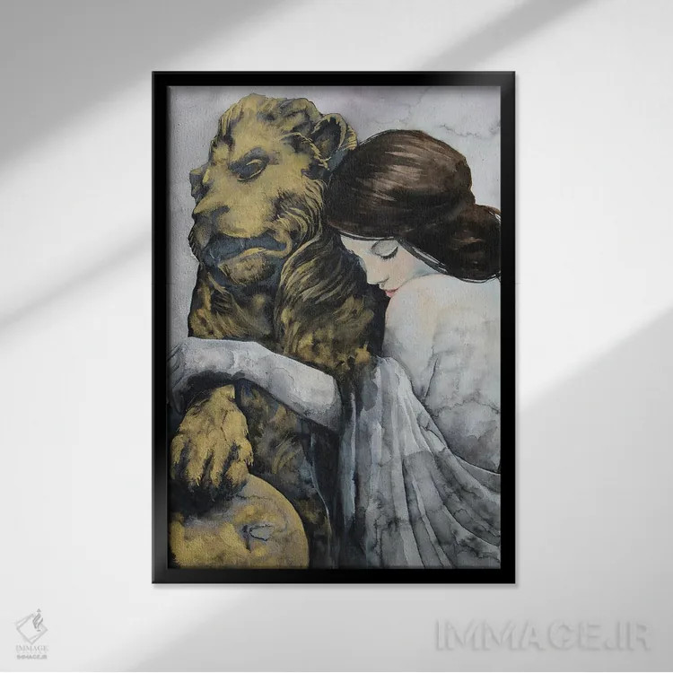 تابلو دکوراتیو منجمد اثر کریس جیمز - نمای قابدار مشکی