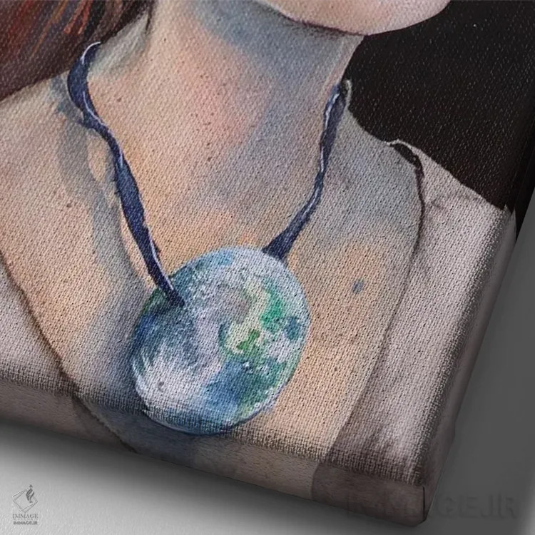 تابلو دکوراتیو متوسط اثر کریس جیمز - نمای نزدیک بافت بوم