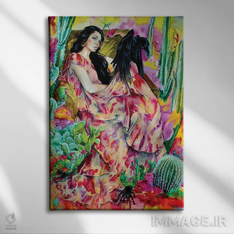 تابلو دکوراتیو راکل اثر کریس جیمز - نمای روبهرو روی دیوار