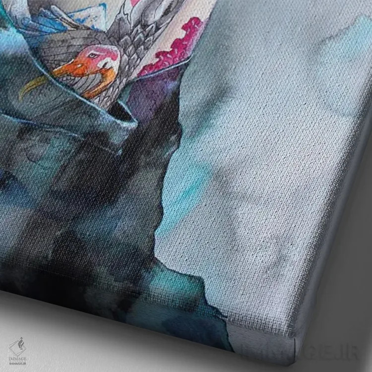 تابلو دکوراتیو موج بزرگ اثر کریس جیمز - نمای نزدیک بافت بوم