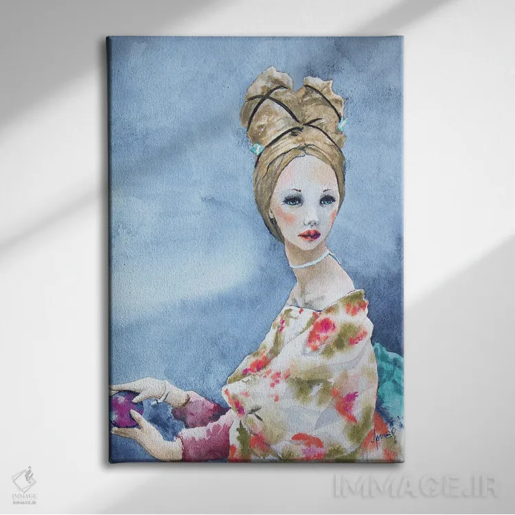 تابلو دکوراتیو ملکه کارولاین اثر کریس جیمز - نمای روبهرو روی دیوار