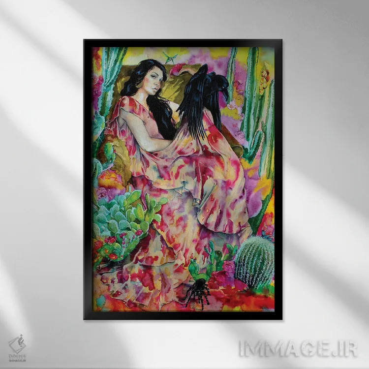 تابلو دکوراتیو راکل اثر کریس جیمز - نمای قابدار مشکی