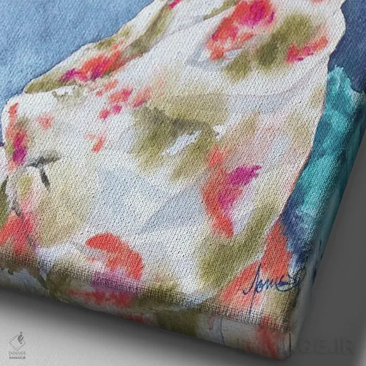 تابلو دکوراتیو ملکه کارولاین اثر کریس جیمز - نمای نزدیک بافت بوم