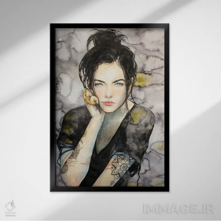 تابلو دکوراتیو شب طولانی اثر کریس جیمز - نمای قابدار مشکی