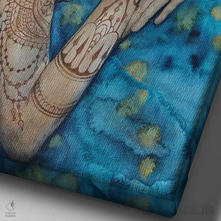 تابلو دکوراتیو تابستان اثر کریس جیمز - نمای نزدیک بافت بوم