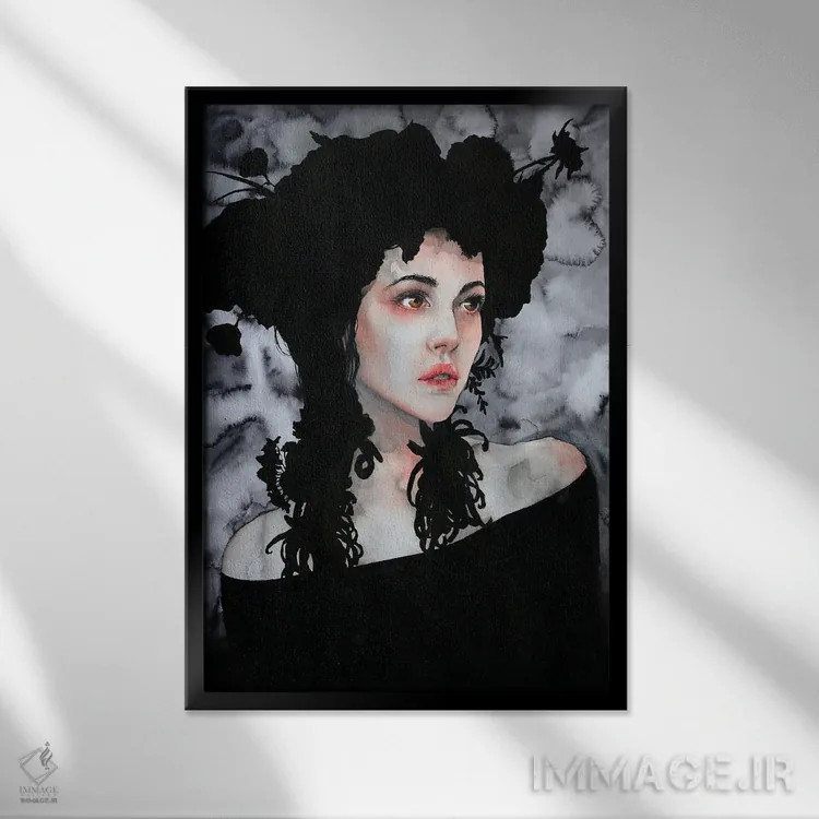 تابلو دکوراتیو دلم برایت تنگ می شود وقتی نیستی اثر کریس جیمز - نمای قابدار مشکی