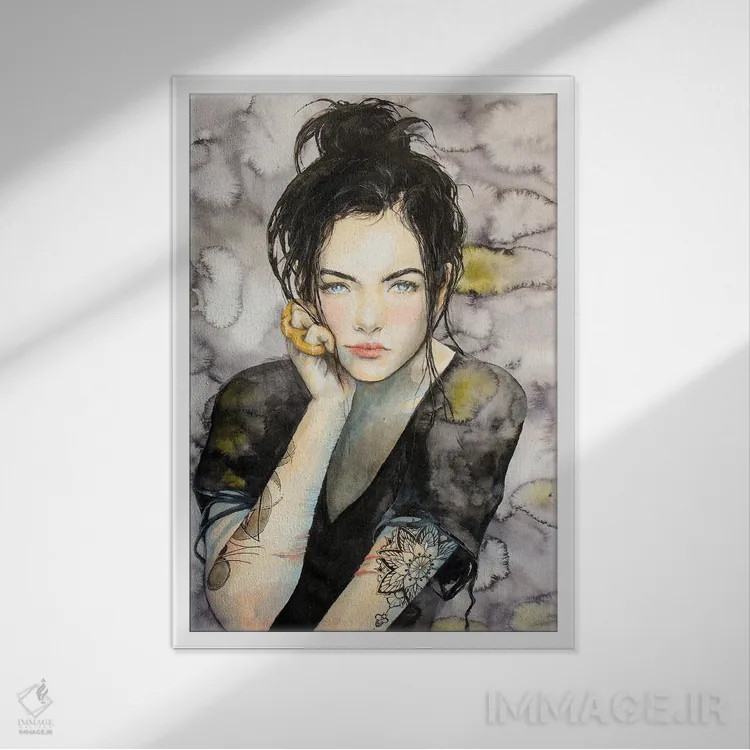 تابلو دکوراتیو شب طولانی اثر کریس جیمز - نمای قابدار سفید