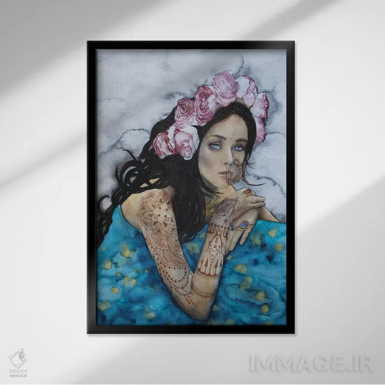 تابلو دکوراتیو تابستان اثر کریس جیمز - نمای قابدار مشکی