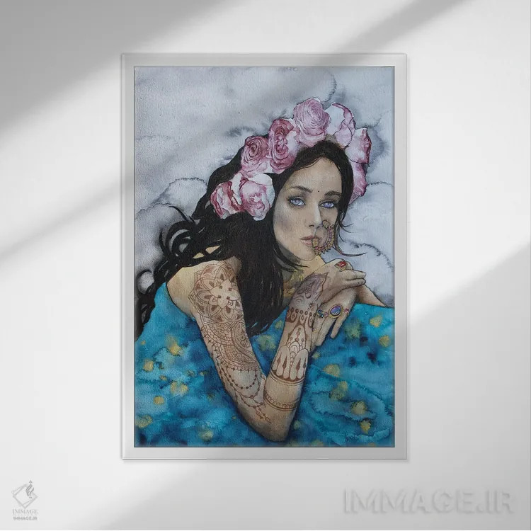 تابلو دکوراتیو تابستان اثر کریس جیمز - نمای قابدار سفید