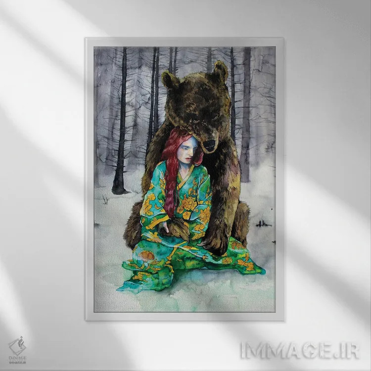 تابلو دکوراتیو آرجینه اثر کریس جیمز - نمای قابدار سفید