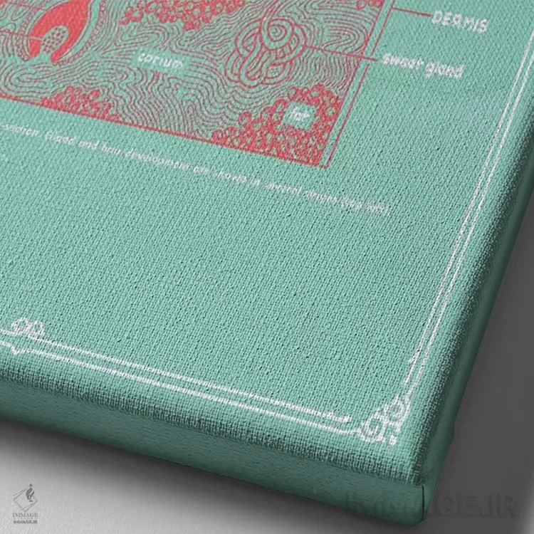 تابلو دکوراتیو لایه های پوست اثر چارت اسمارت دکور - نمای نزدیک بافت بوم