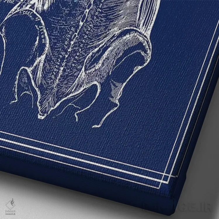 تابلو دکوراتیو عضلات کمر اثر چارت اسمارت دکور - نمای نزدیک بافت بوم