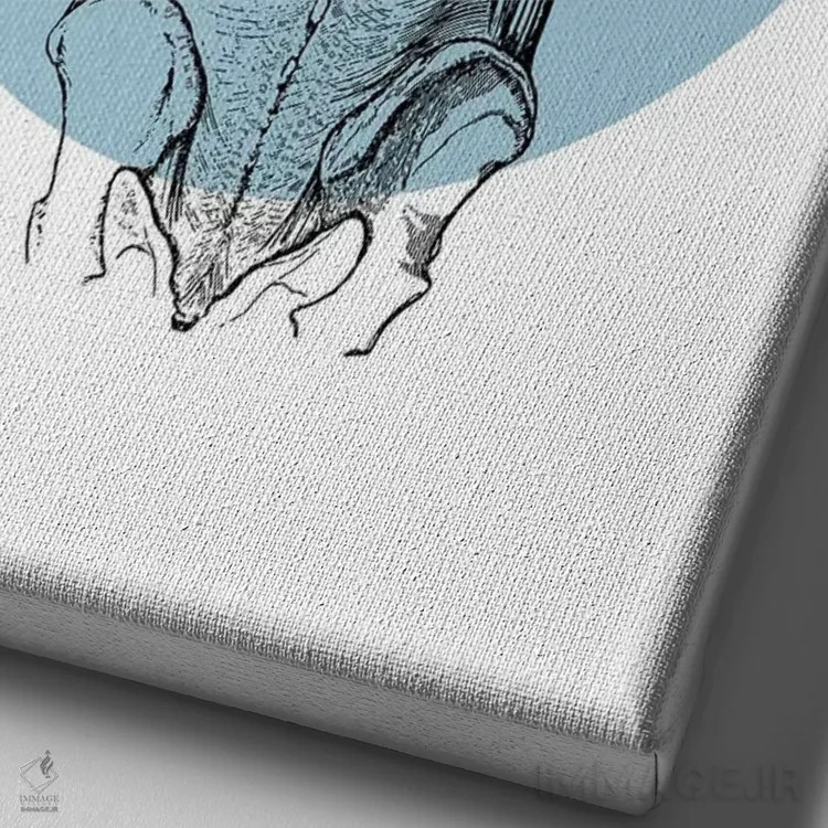 تابلو دکوراتیو تراز عضلات کمر اثر چارت اسمارت دکور - نمای نزدیک بافت بوم