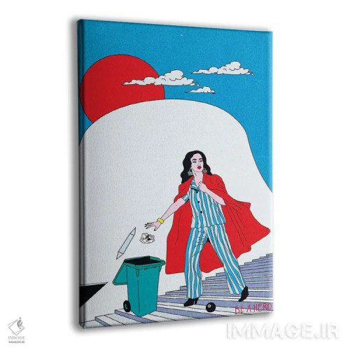 تابلو دکوراتیو قهرمان اثر کازمو - نمای پرسپکتیو محصول