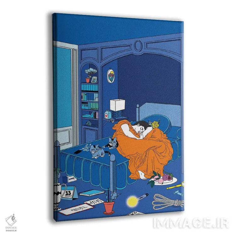 تابلو دکوراتیو ژوئن شعله ور اثر کازمو - نمای پرسپکتیو محصول