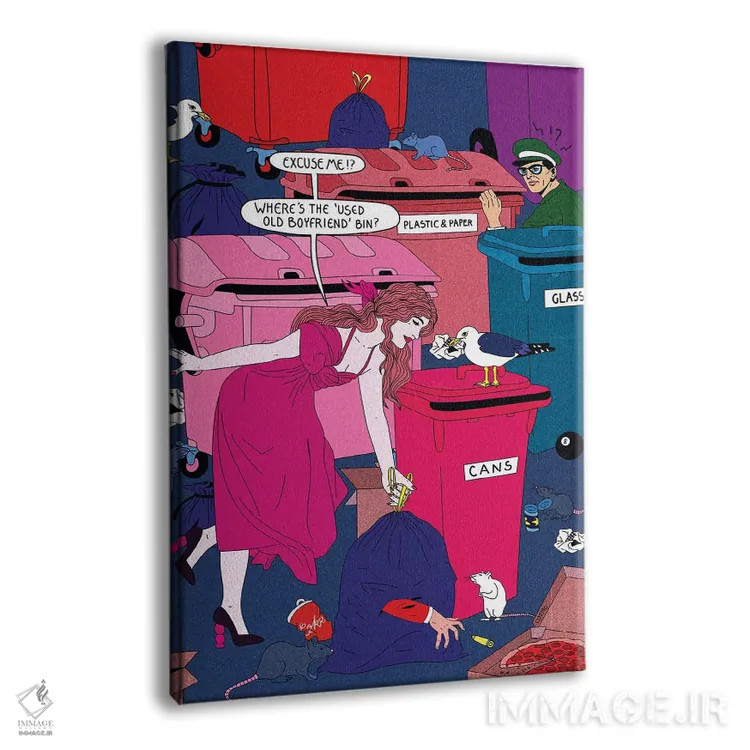 تابلو دکوراتیو سطل ها اثر کازمو - نمای پرسپکتیو محصول