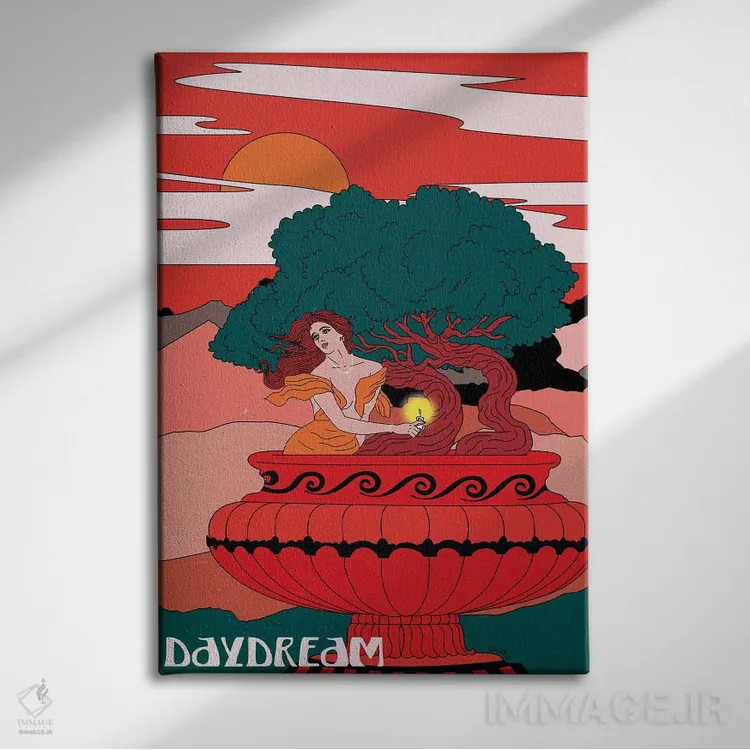 تابلو دکوراتیو خیال پردازی اثر کازمو - نمای روبهرو روی دیوار